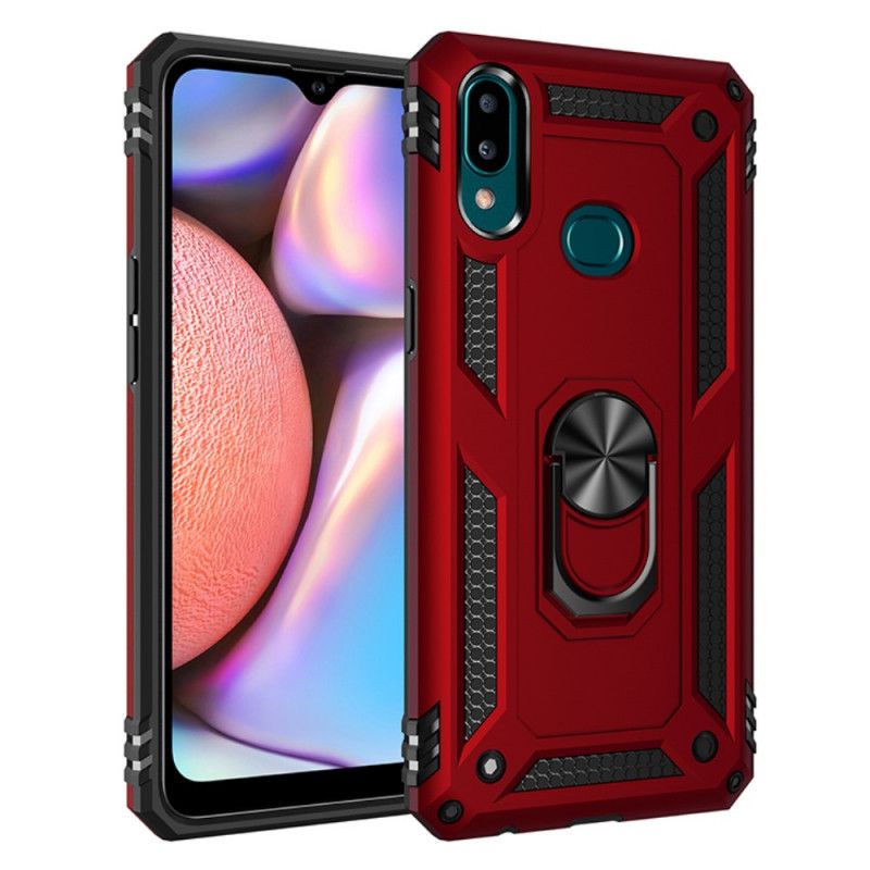 Hoesje Samsung Galaxy A10s Rood Zwart Premium Ring