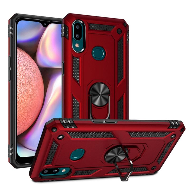 Hoesje Samsung Galaxy A10s Rood Zwart Premium Ring