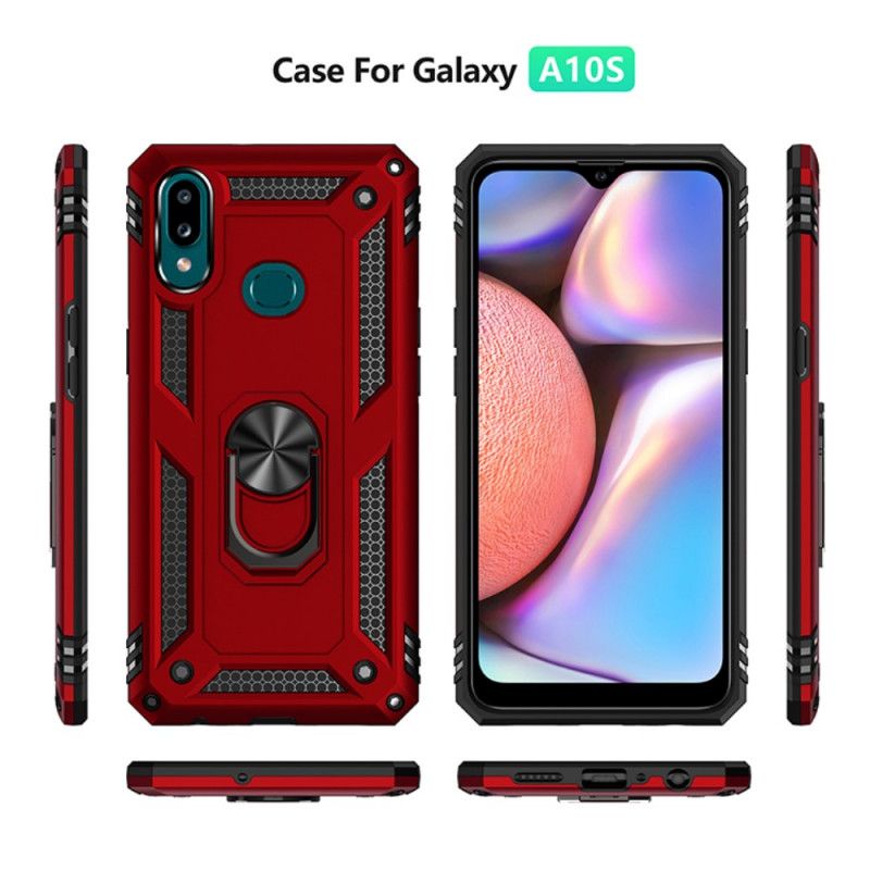 Hoesje Samsung Galaxy A10s Rood Zwart Premium Ring