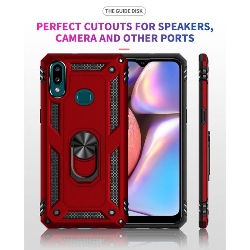 Hoesje Samsung Galaxy A10s Rood Zwart Premium Ring
