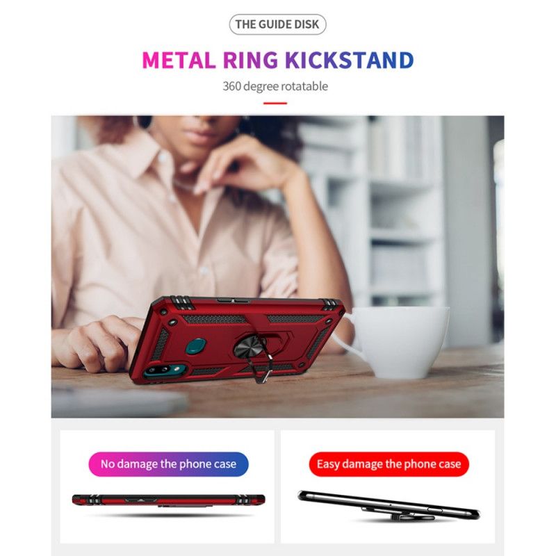 Hoesje Samsung Galaxy A10s Rood Zwart Premium Ring