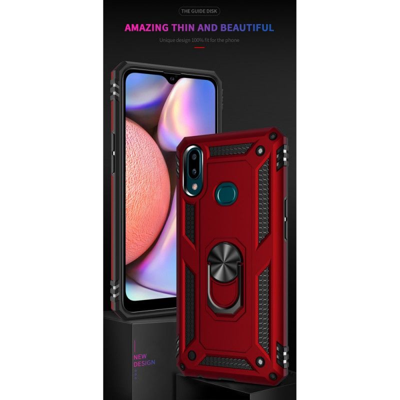 Hoesje Samsung Galaxy A10s Rood Zwart Premium Ring