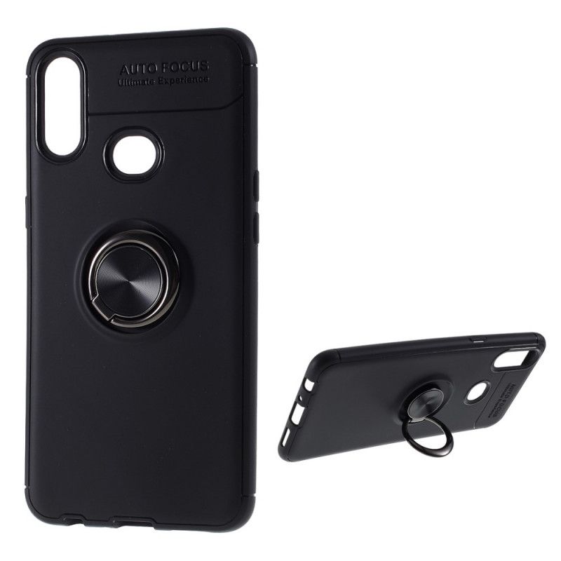 Hoesje Samsung Galaxy A10s Rood Zwart Roterende Ring