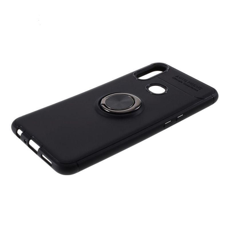 Hoesje Samsung Galaxy A10s Rood Zwart Roterende Ring
