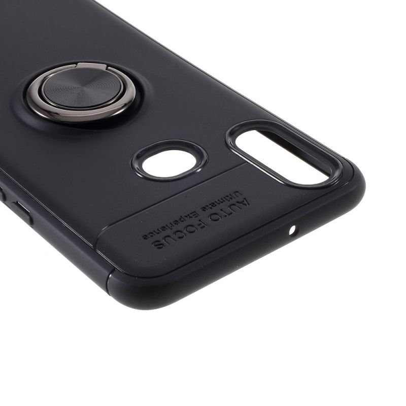Hoesje Samsung Galaxy A10s Rood Zwart Roterende Ring