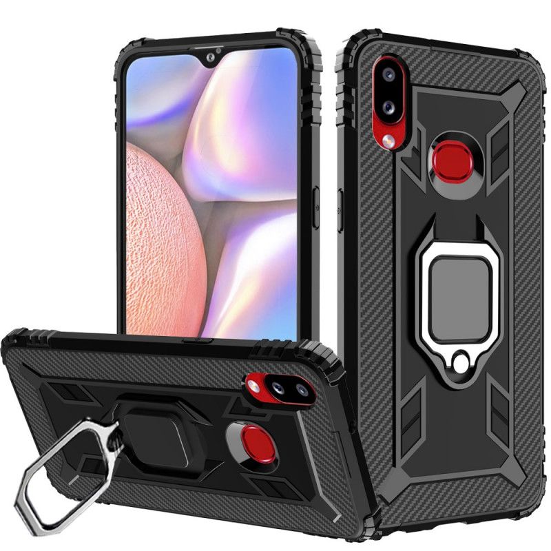 Hoesje Samsung Galaxy A10s Telefoonhoesje Ring En Koolstofvezel
