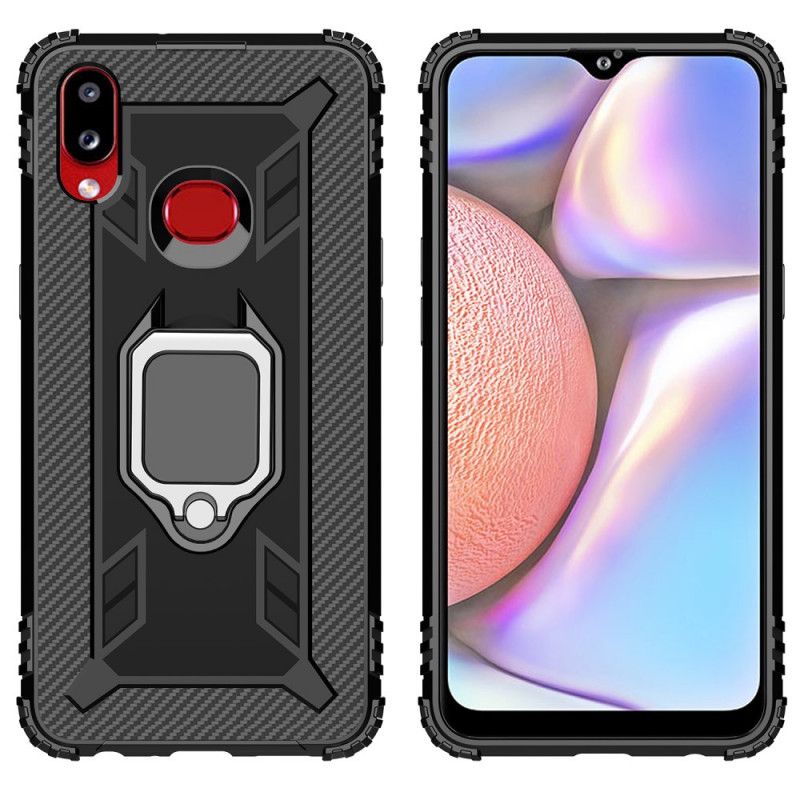 Hoesje Samsung Galaxy A10s Telefoonhoesje Ring En Koolstofvezel