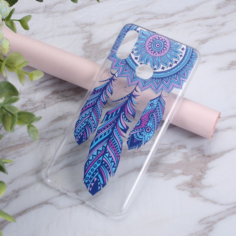 Hoesje Samsung Galaxy A10s Vanger Droomt Blauwe Veren