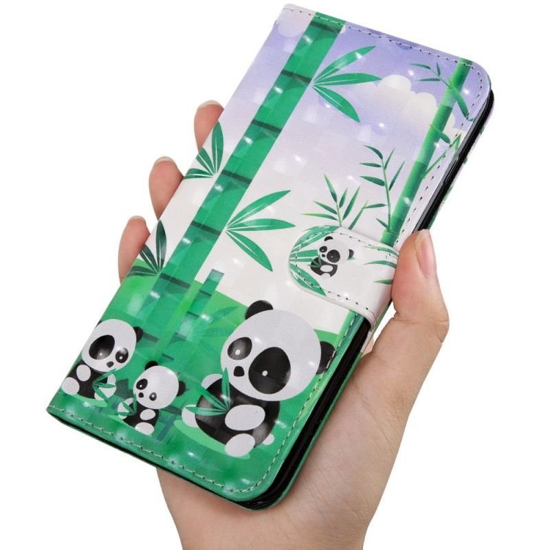Leren Hoesje Samsung Galaxy A10s Lichtvlek Panda'S