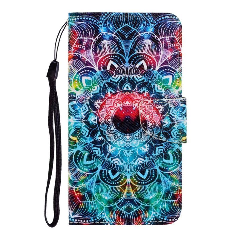 Folio-hoesje voor Samsung Galaxy A54 5G Met Ketting Strakke Mandala