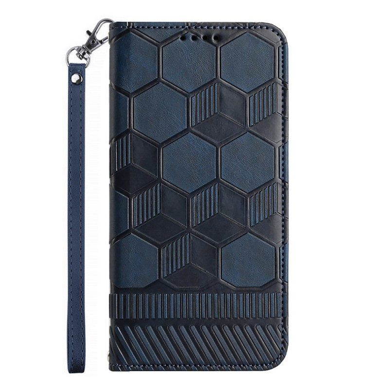 Folio-hoesje voor Samsung Galaxy A54 5G Voetbal Bal Patroon