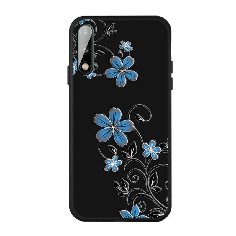 Case Hoesje Huawei P40 Lite E / Y7p Telefoonhoesje Blauwe Bloemen