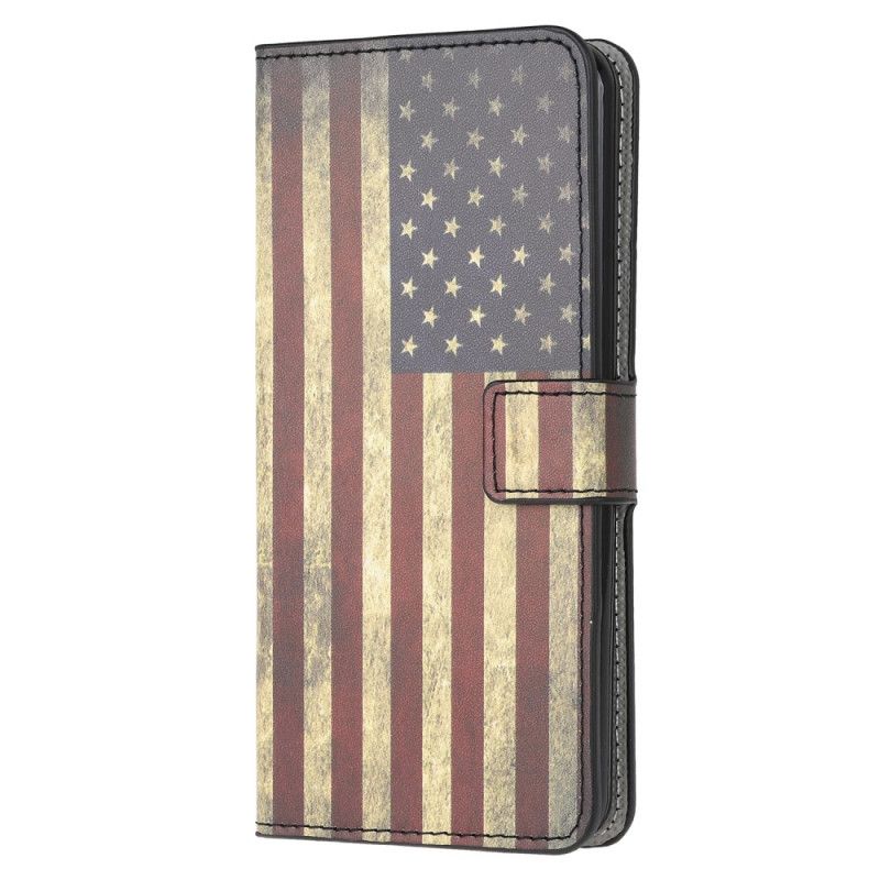 Cover Folio-hoesje Huawei P40 Lite E / Y7p Telefoonhoesje Amerikaanse Vlag
