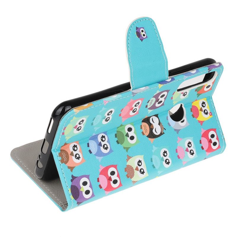 Cover Folio-hoesje Huawei P40 Lite E / Y7p Telefoonhoesje Meerdere Uilen