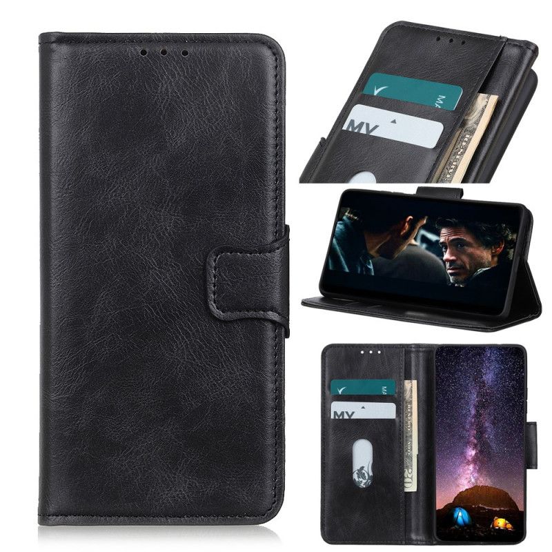 Cover Folio-hoesje Huawei P40 Lite E / Y7p Zwart Telefoonhoesje Dubbelzijdige Magnetische Klep