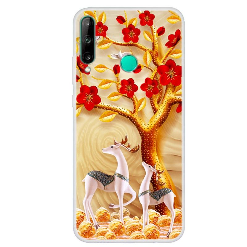 Cover Hoesje Huawei P40 Lite E / Y7p Telefoonhoesje Gouden Boom