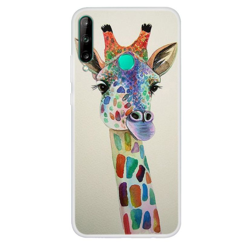 Cover Hoesje Huawei P40 Lite E / Y7p Telefoonhoesje Kleurrijke Giraf