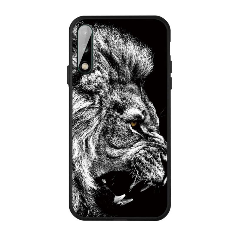 Cover Hoesje Huawei P40 Lite E / Y7p Telefoonhoesje Woeste Leeuw