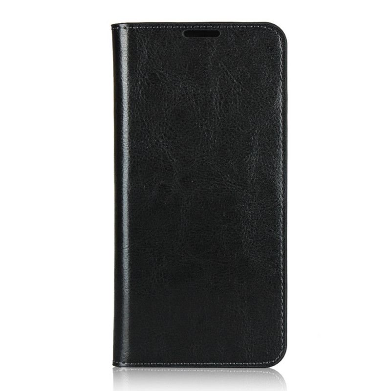 Folio-hoesje Huawei P40 Lite E / Y7p Rood Zwart Telefoonhoesje Echt Leer