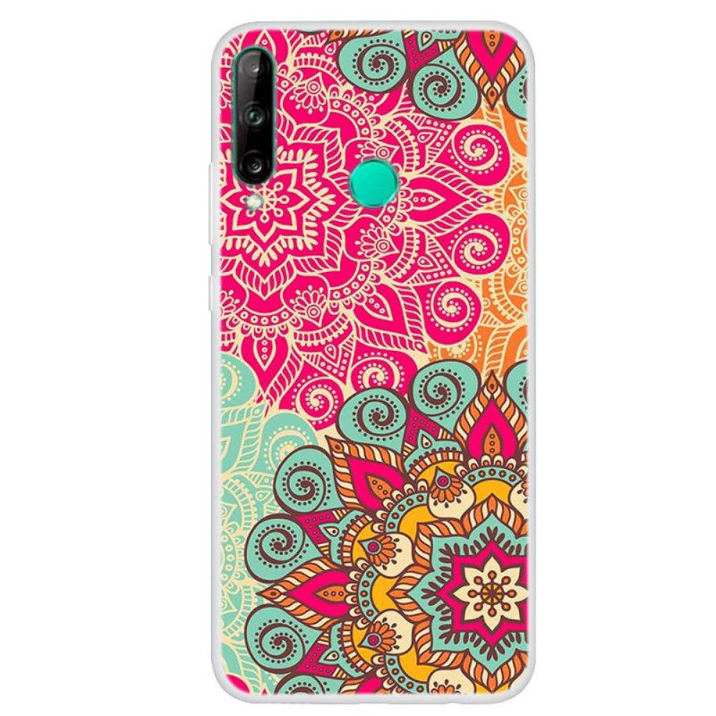 Hoesje Huawei P40 Lite E / Y7p Donkerblauw Rood Mandala-Trend