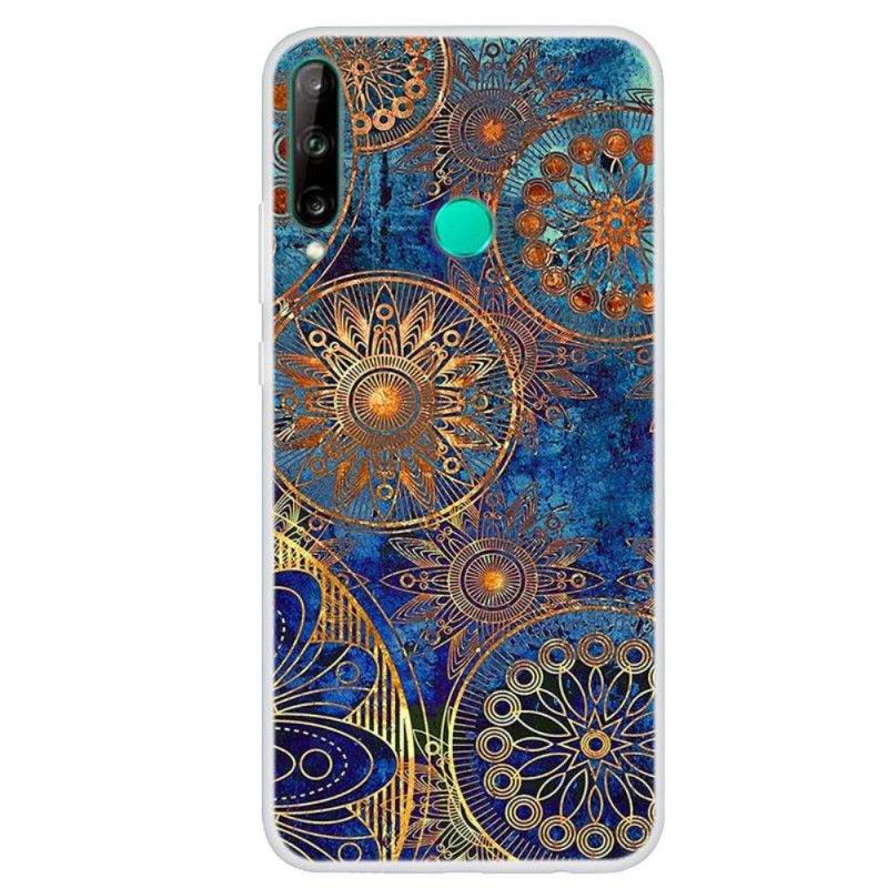 Hoesje Huawei P40 Lite E / Y7p Donkerblauw Rood Mandala-Trend