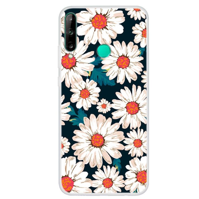 Hoesje Huawei P40 Lite E / Y7p Roze Wit Vrijheidsbloemen