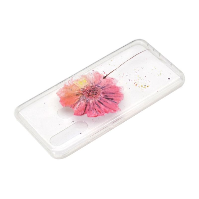 Hoesje Huawei P40 Lite E / Y7p Transparante Aquarel Klaproos