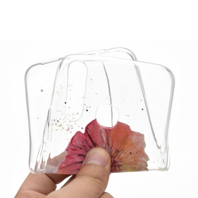 Hoesje Huawei P40 Lite E / Y7p Transparante Aquarel Klaproos