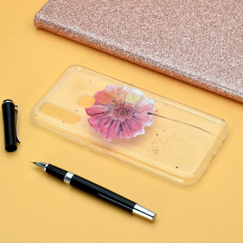 Hoesje Huawei P40 Lite E / Y7p Transparante Aquarel Klaproos
