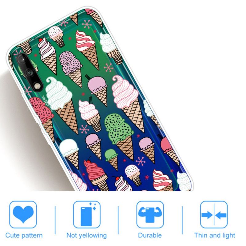 Hoesje voor Huawei P40 Lite E / Y7p Gekleurd Roomijs
