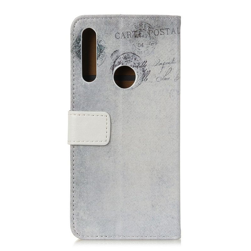Leren Hoesje Huawei P40 Lite E / Y7p Reizende Kat