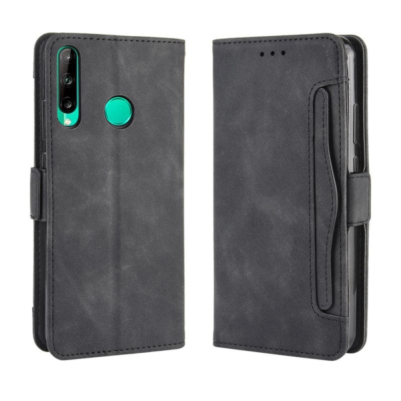 Leren Hoesje Huawei P40 Lite E / Y7p Rood Zwart Eerste Klas Multikaart