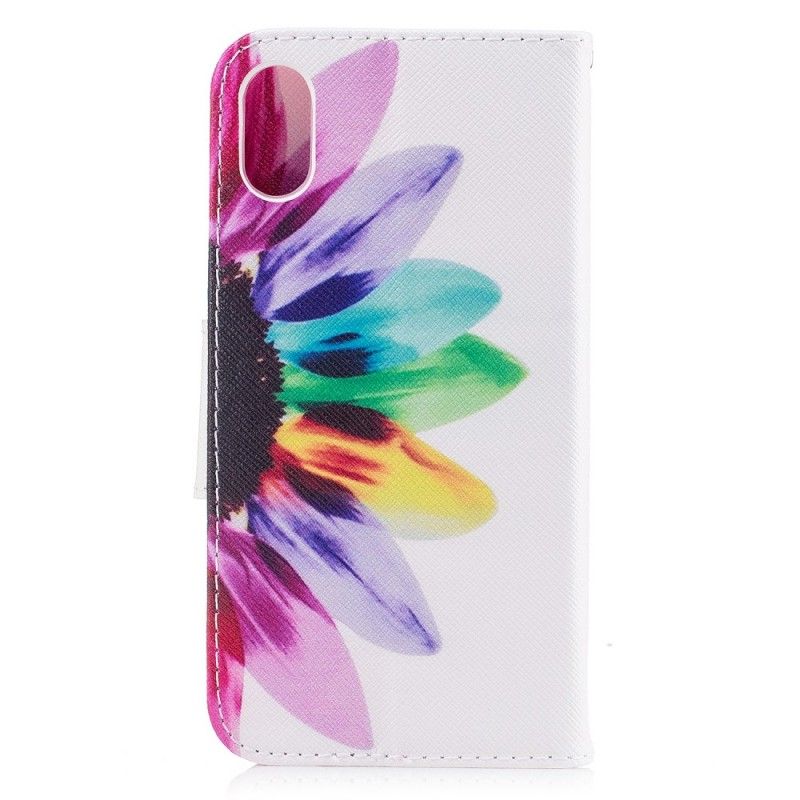 Bescherming Hoesje iPhone X Telefoonhoesje Aquarelbloem