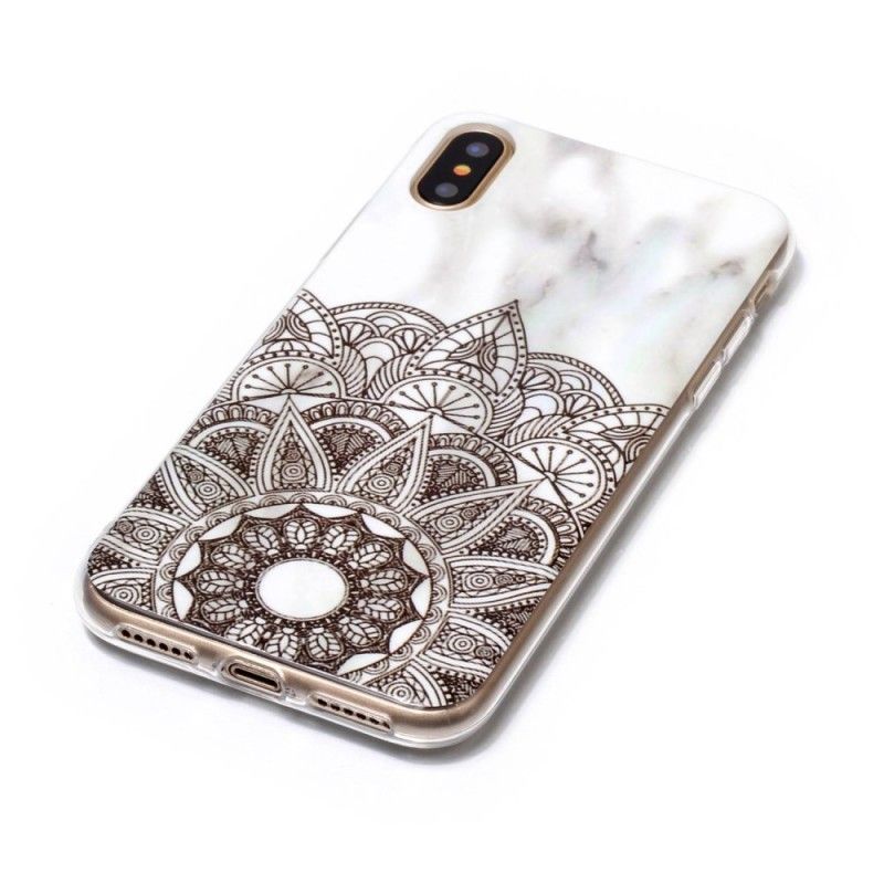 Case Hoesje iPhone X Telefoonhoesje Gemarmerde Mandala