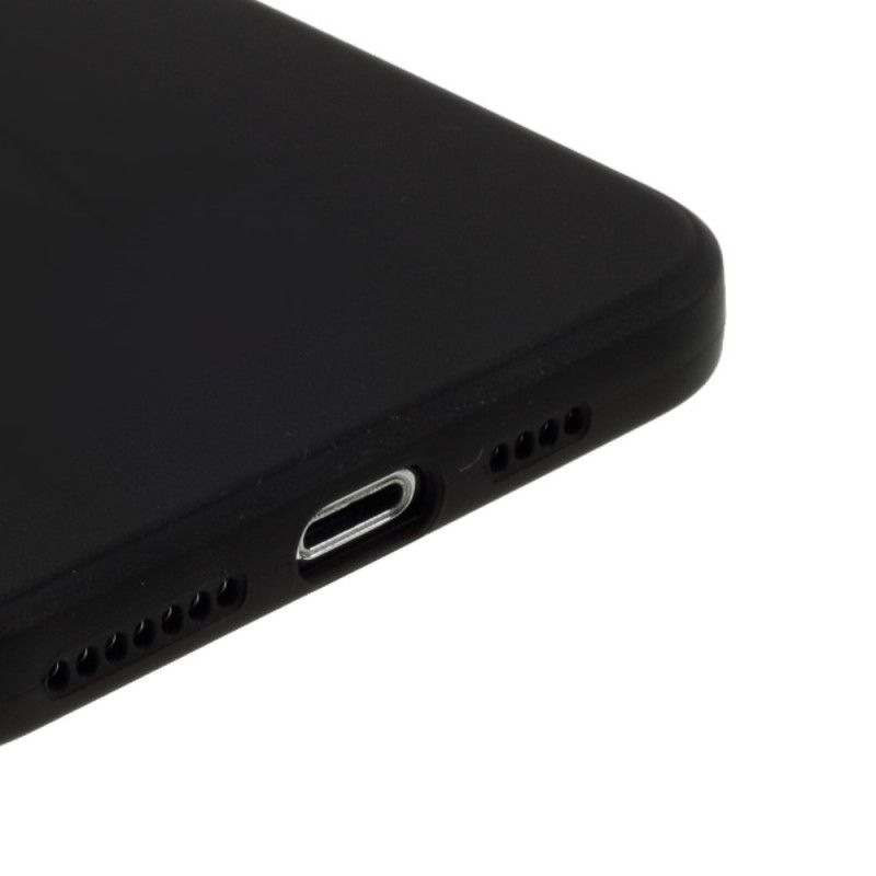 Cover Hoesje iPhone X Rood Zwart Telefoonhoesje Harde Mat Siliconen