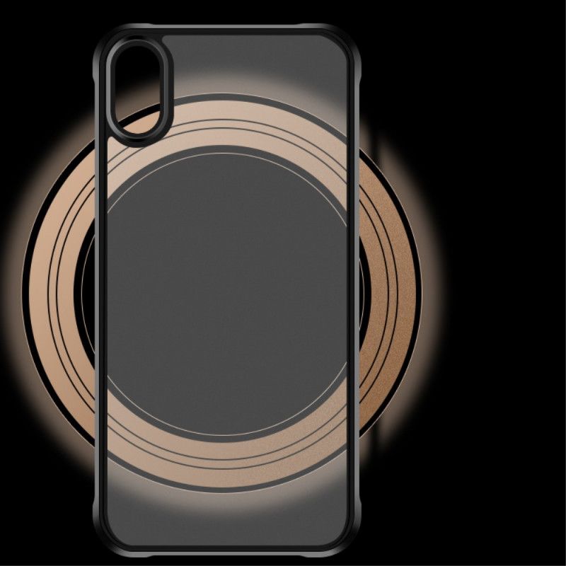 Cover Hoesje iPhone X Rood Zwart Telefoonhoesje Transparante Leeu Beschermkussens