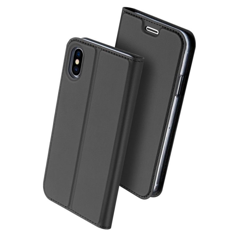 Folio-hoesje iPhone X Goud Zwart Telefoonhoesje Harmonieus