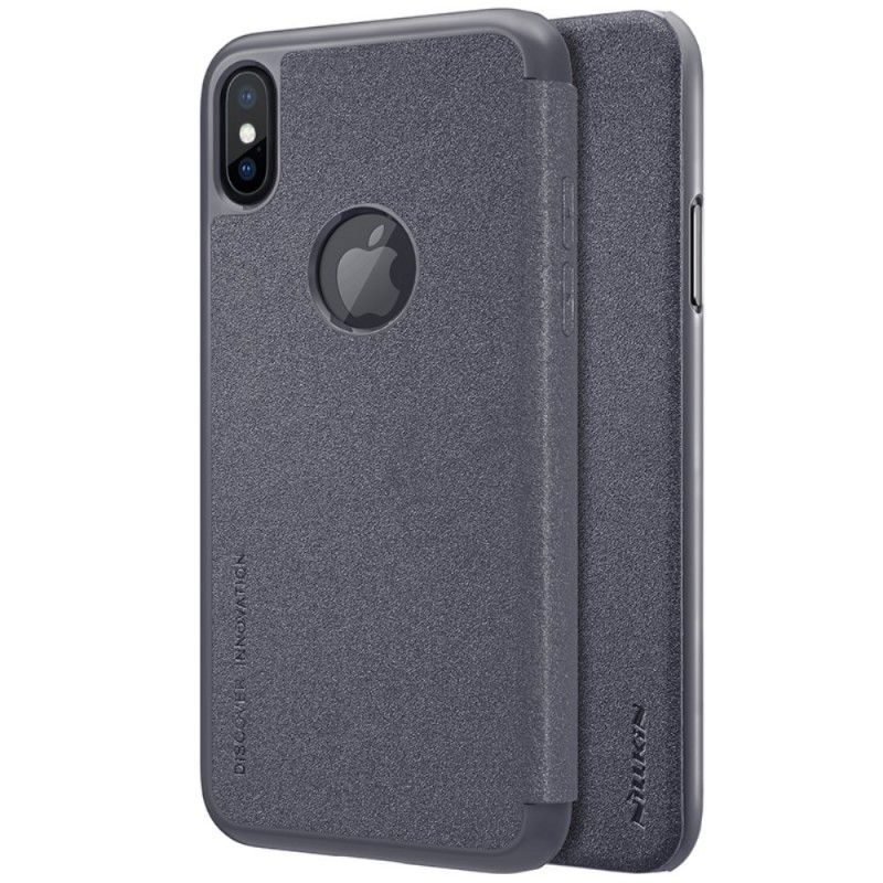 Folio-hoesje iPhone X Wit Zwart Nillkin