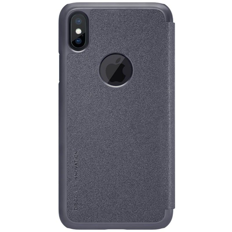 Folio-hoesje iPhone X Wit Zwart Nillkin