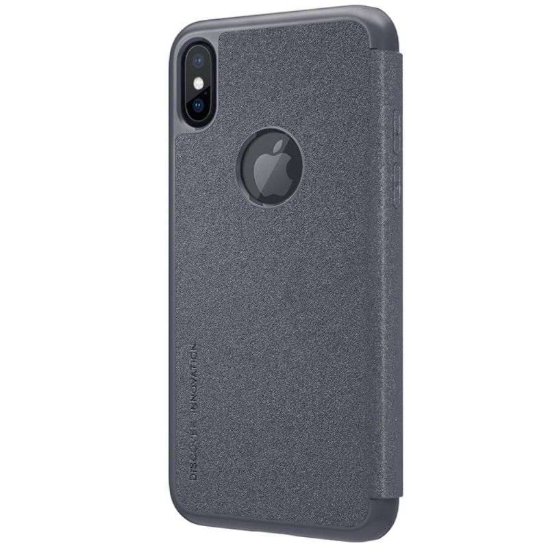 Folio-hoesje iPhone X Wit Zwart Nillkin