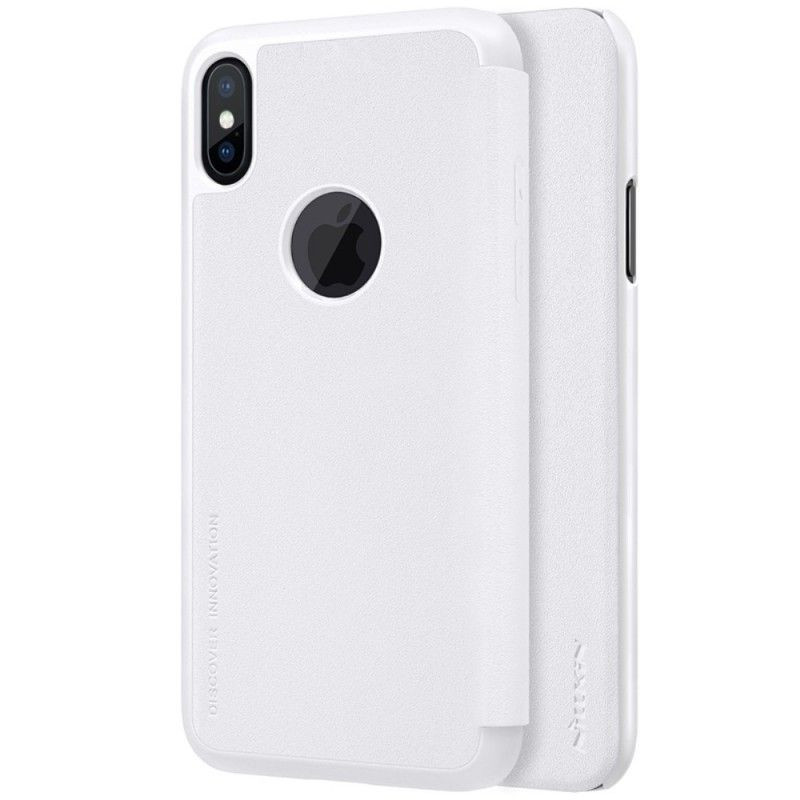 Folio-hoesje iPhone X Wit Zwart Nillkin