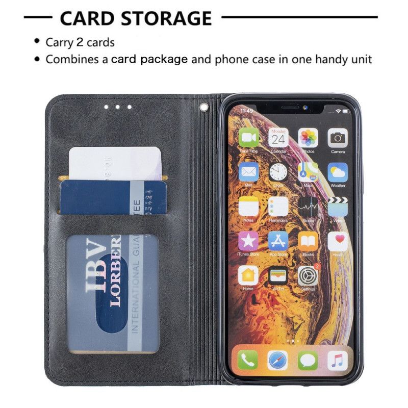 Folio-hoesje voor iPhone X Grijs Zwart Kunstenaarsstijl