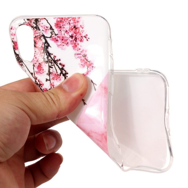 Hoesje iPhone X Gemarmerde Pruimenbloesems