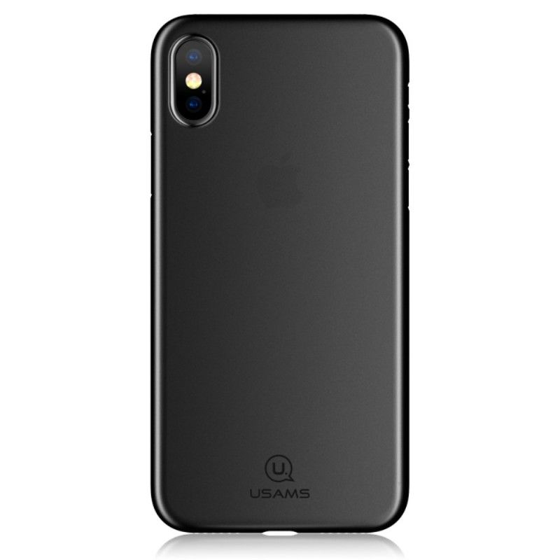 Hoesje iPhone X Grijs Zwart Usams Uit De Zachte Serie