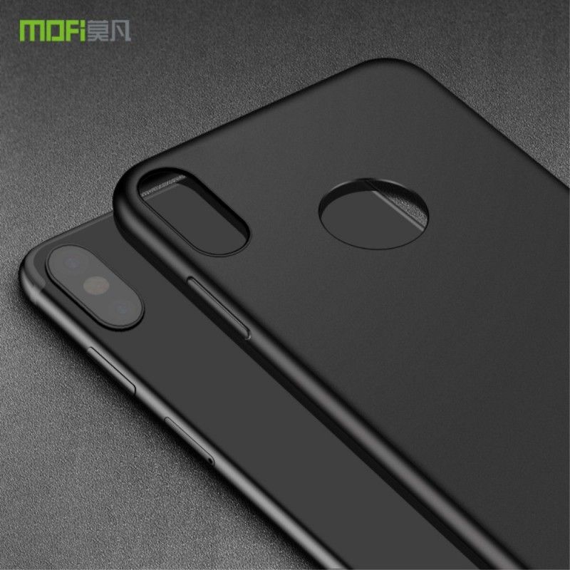 Hoesje iPhone X Rood Zwart Mofi Slim Touch