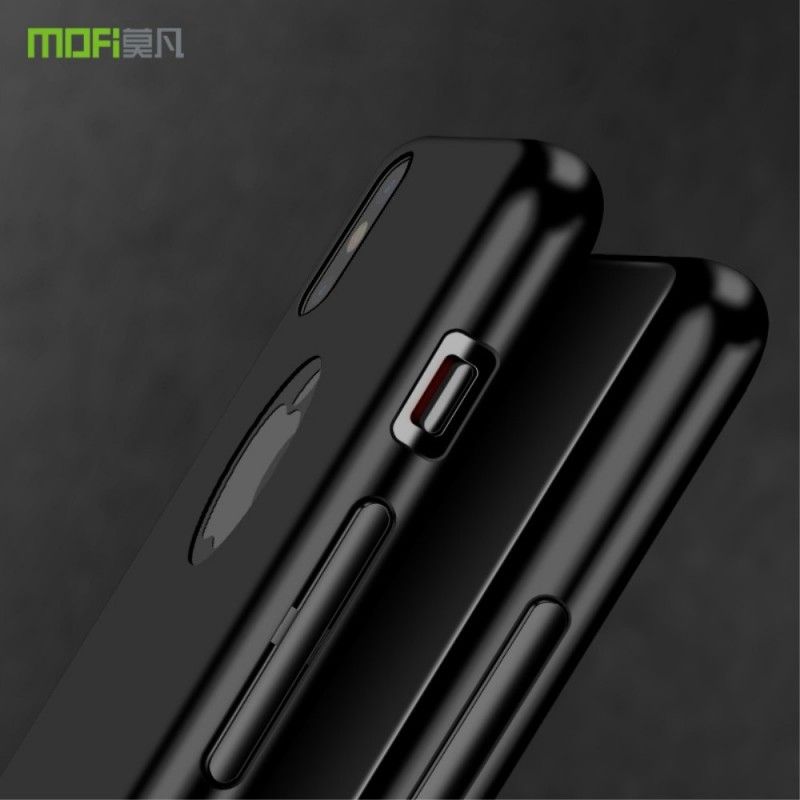 Hoesje iPhone X Rood Zwart Mofi Slim Touch