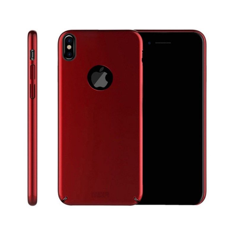 Hoesje iPhone X Rood Zwart Mofi Slim Touch