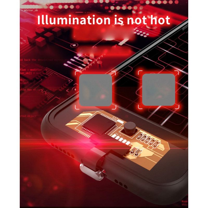 Hoesje iPhone X Roze Rood Lichtgevende En Swarovsky-Steen