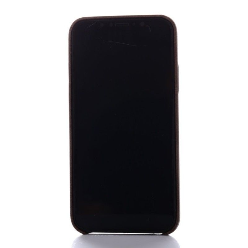 Hoesje iPhone X Taupe Retro Leereffect
