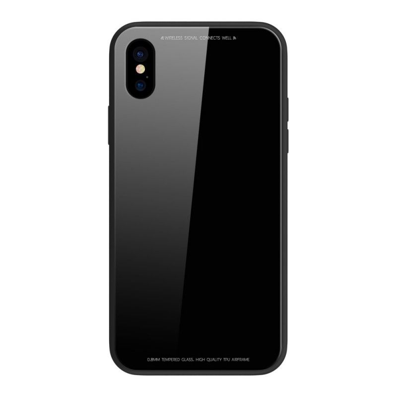 Hoesje iPhone X Wit Zwart Sulada Glans